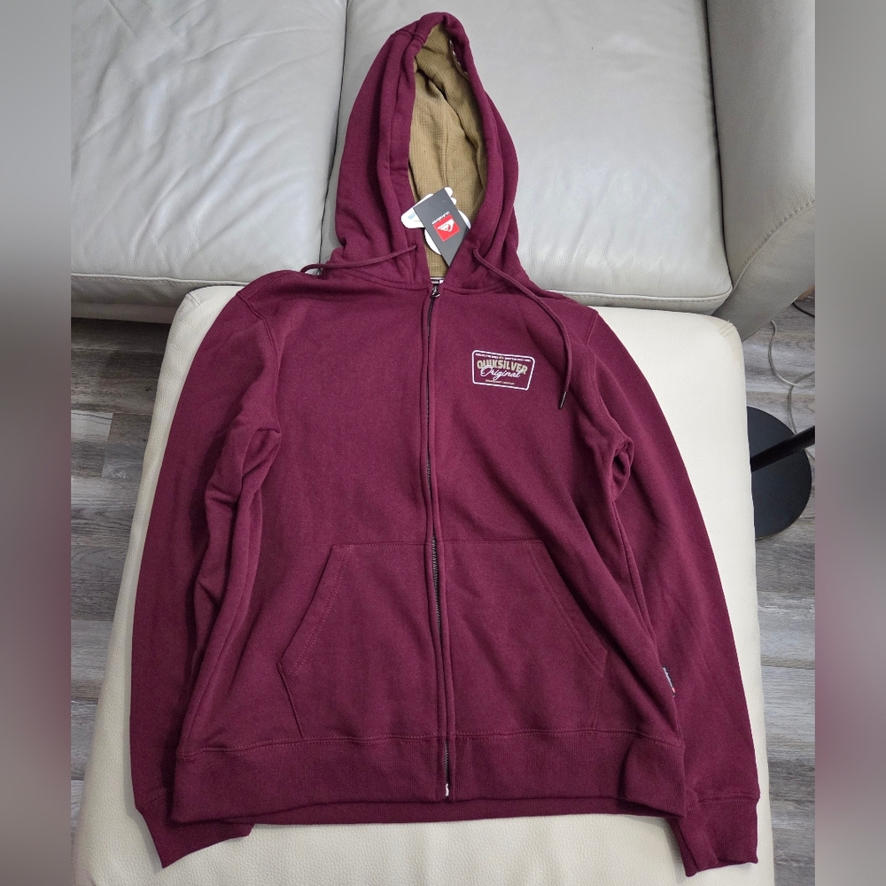 NWT - Quiksilver Men's Full Zip Hoodie - Size L - Picture 3 of 14